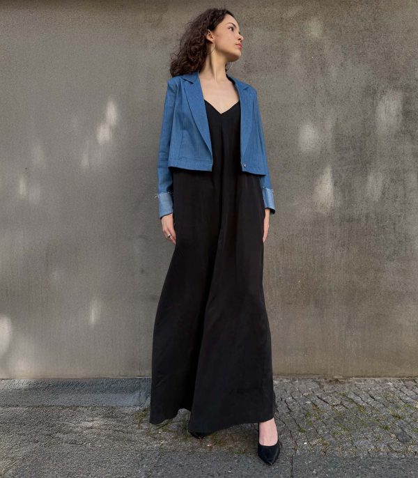 Blazer Cropped Denim 6 Rau Berlin Jumpsuit black 01