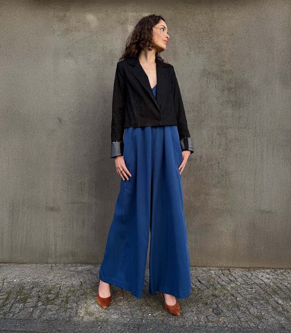 Blazer Cropped Denim 5 Rau Berlin Jumpsuit blau 01 1