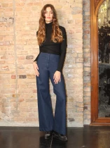 Marlene flared Jeans high waist dunkelblau