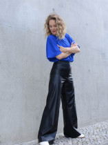Marlene High Waisted aus veganem Leder 18 rau berlin fledermaustop royal blau marlene hose vegan 03 uai