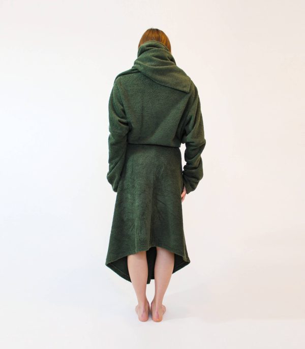 schalkragenbademantel 8am lang darkgreen 02
