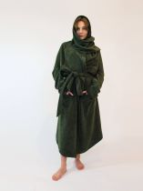 schalkragenbademantel 8am lang darkgreen 03 uai