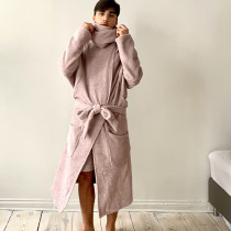 Schalkragen Bademantel lang unisex 2 schalkragenbademantel 8am lang rose 01 uai