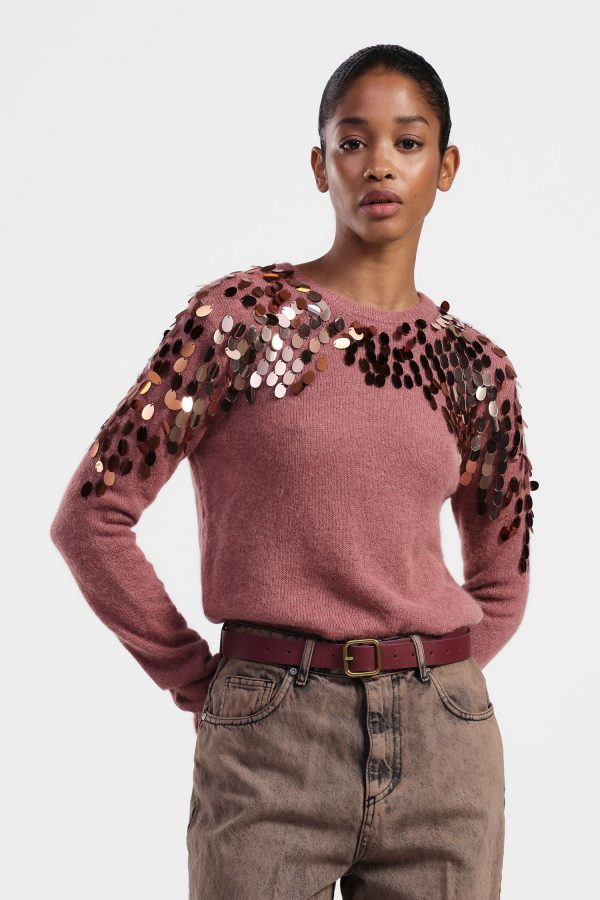 Pullover mit Pailletten 4 dixie rau berlin boutique paillettenpullover roza 01
