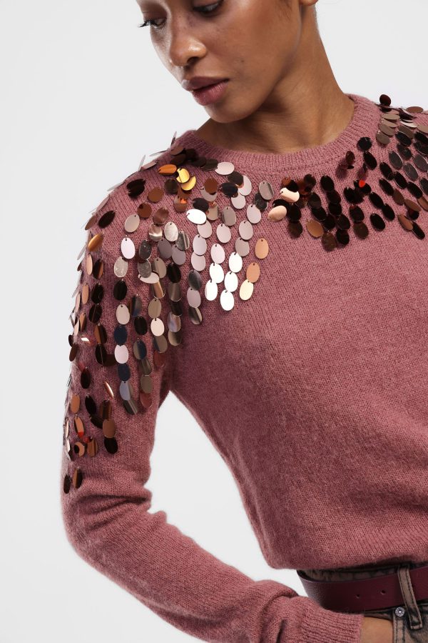 Pullover mit Pailletten 2 dixie rau berlin boutique paillettenpullover roza 03