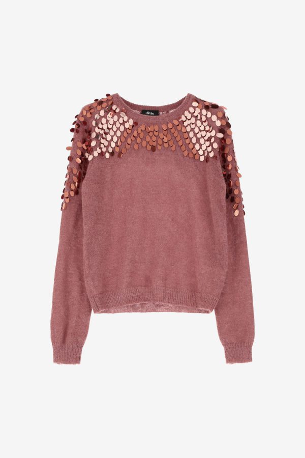 Pullover mit Pailletten 1 dixie rau berlin boutique paillettenpullover roza 04