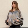 Blouson aus dünnem veganem Leder