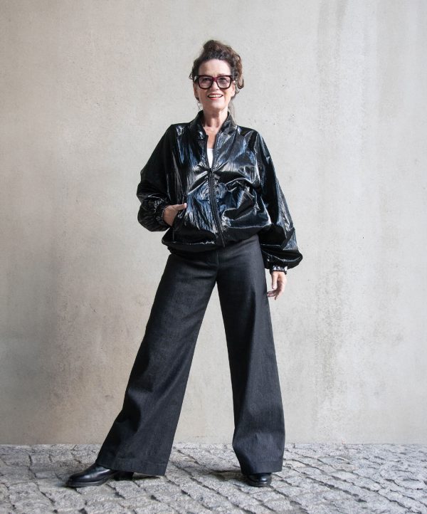Blouson aus dünnem veganem Leder 2 RAU Berlin Blouson veganes Leder