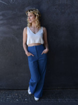 Marlene High Waisted mit Taschen Denim 8 rau berlin marlene hose hellblau denim 7865 2 scaled 1 uai