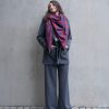 Anzug grau Blazer Boyfriendstyle und Marlene RAU Berlin. Dazu kariertes Tuch