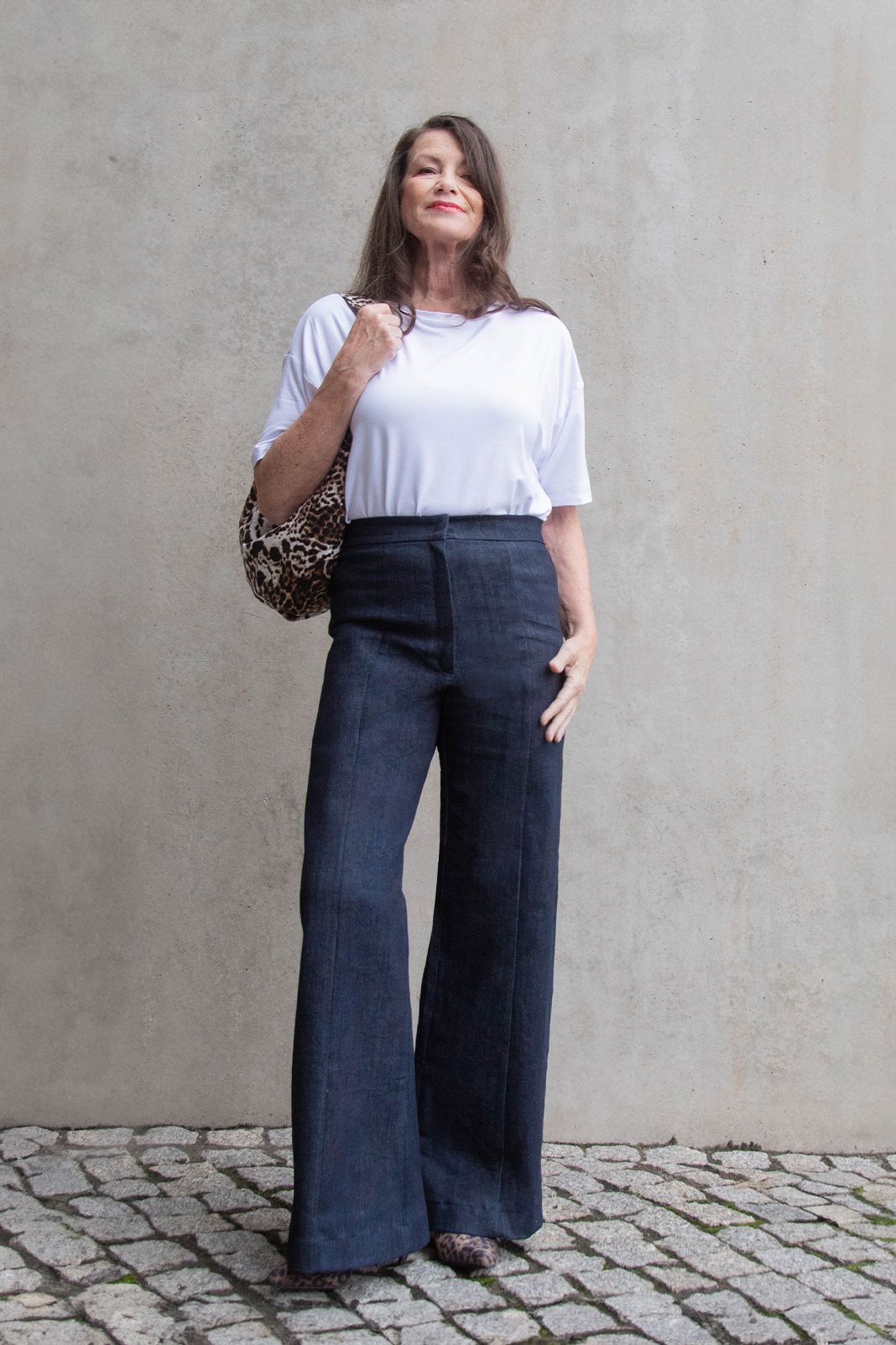 Cropped Shirt und Marlene Denim Blau RAU Berlin