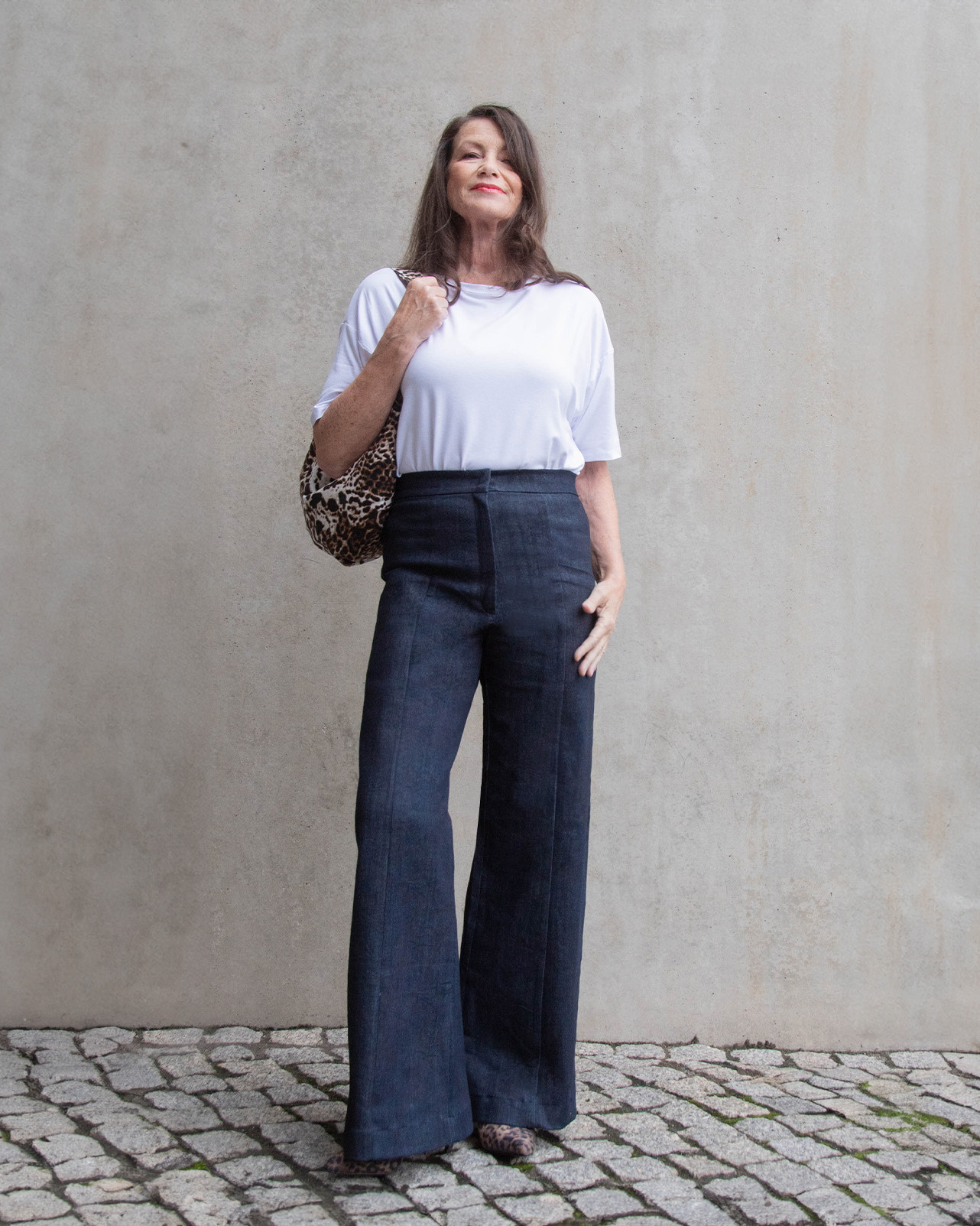 Cropped Shirt und Marlene Denim Blau RAU Berlin