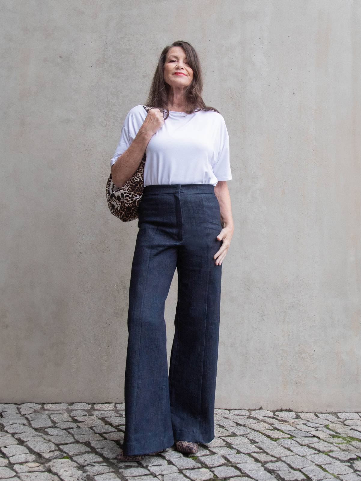 Cropped Shirt und Marlene Denim Blau RAU Berlin