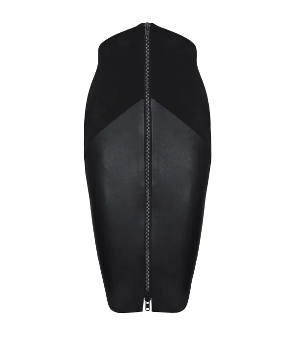Pencil-Skirt aus feinstem Stretchleder – High Waist RAU Berlin 2 Bleistiftrock aus feinstem Stretchleder – High Waist RAU Berlin