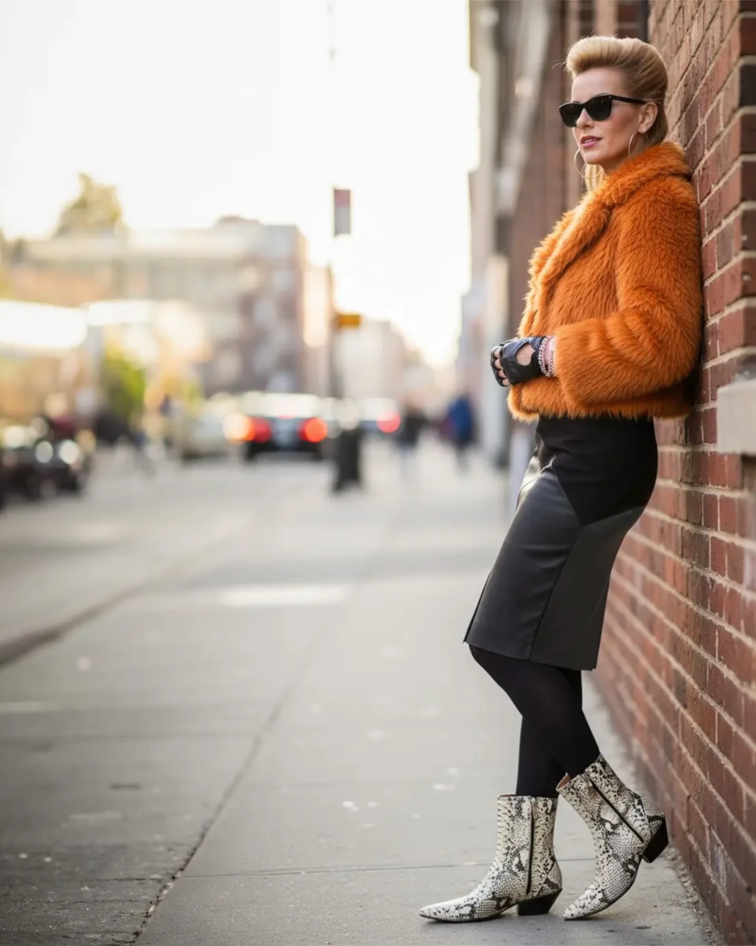 Bleistiftrock aus feinstem Stretchleder – High Waist RAU Berlin