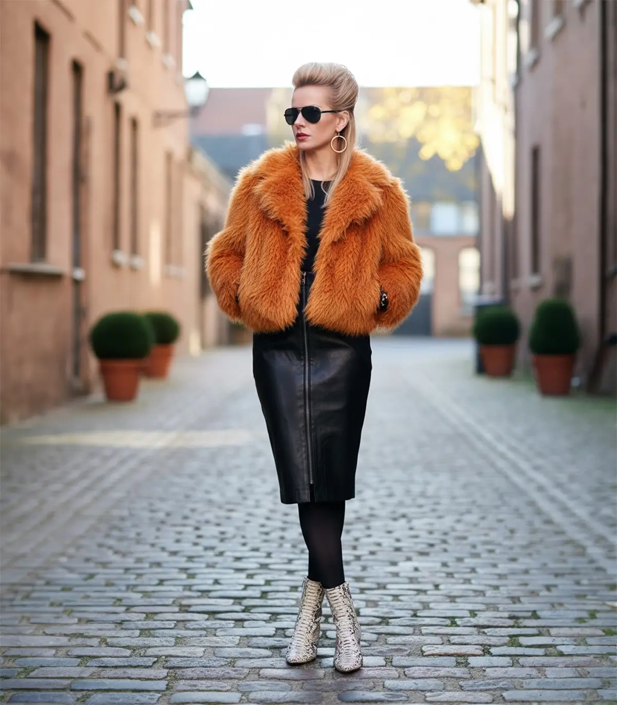 Pencil-Skirt aus feinstem Stretchleder – High Waist RAU Berlin 2 Bleistiftrock aus feinstem Stretchleder – High Waist RAU Berlin