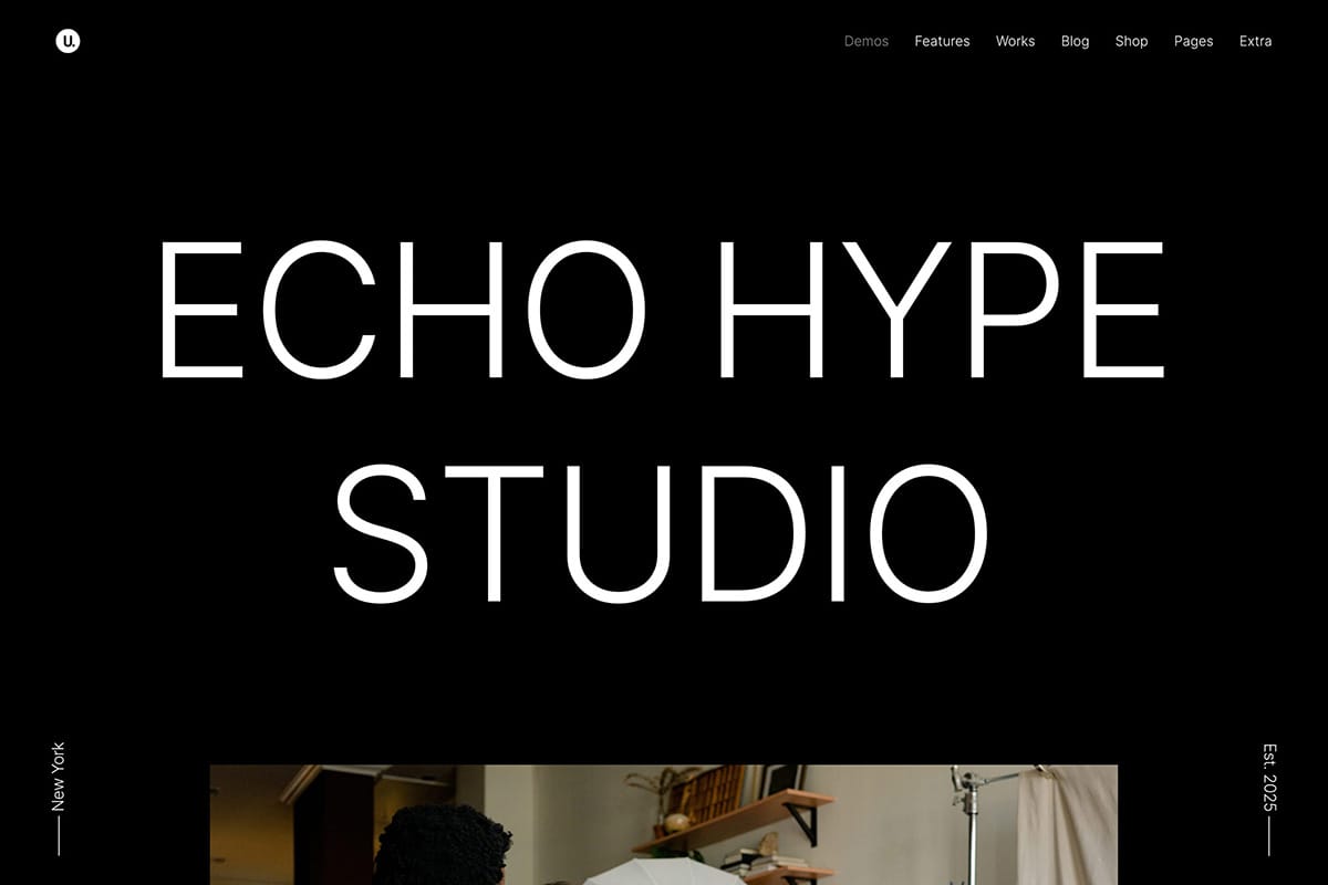 demo homepage Portfolio Design Studio Uncode 2025