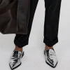 Loafer spitz silber metallic Rabens Saloner