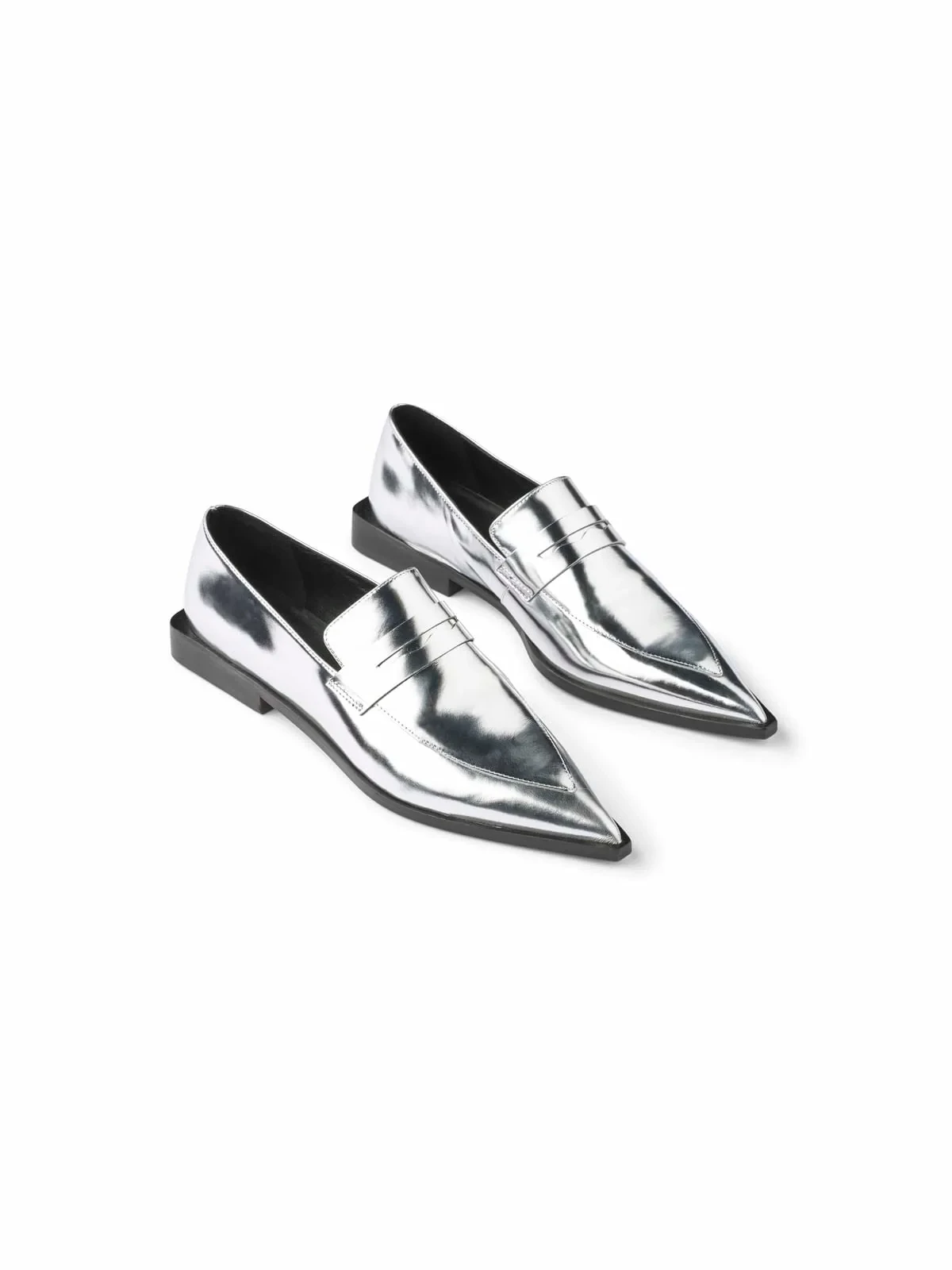 Loafer spitze Schuhe silber metallic Rabens Saloner 7 Loafer spitze Schuhe silber metallic Rabens Saloner