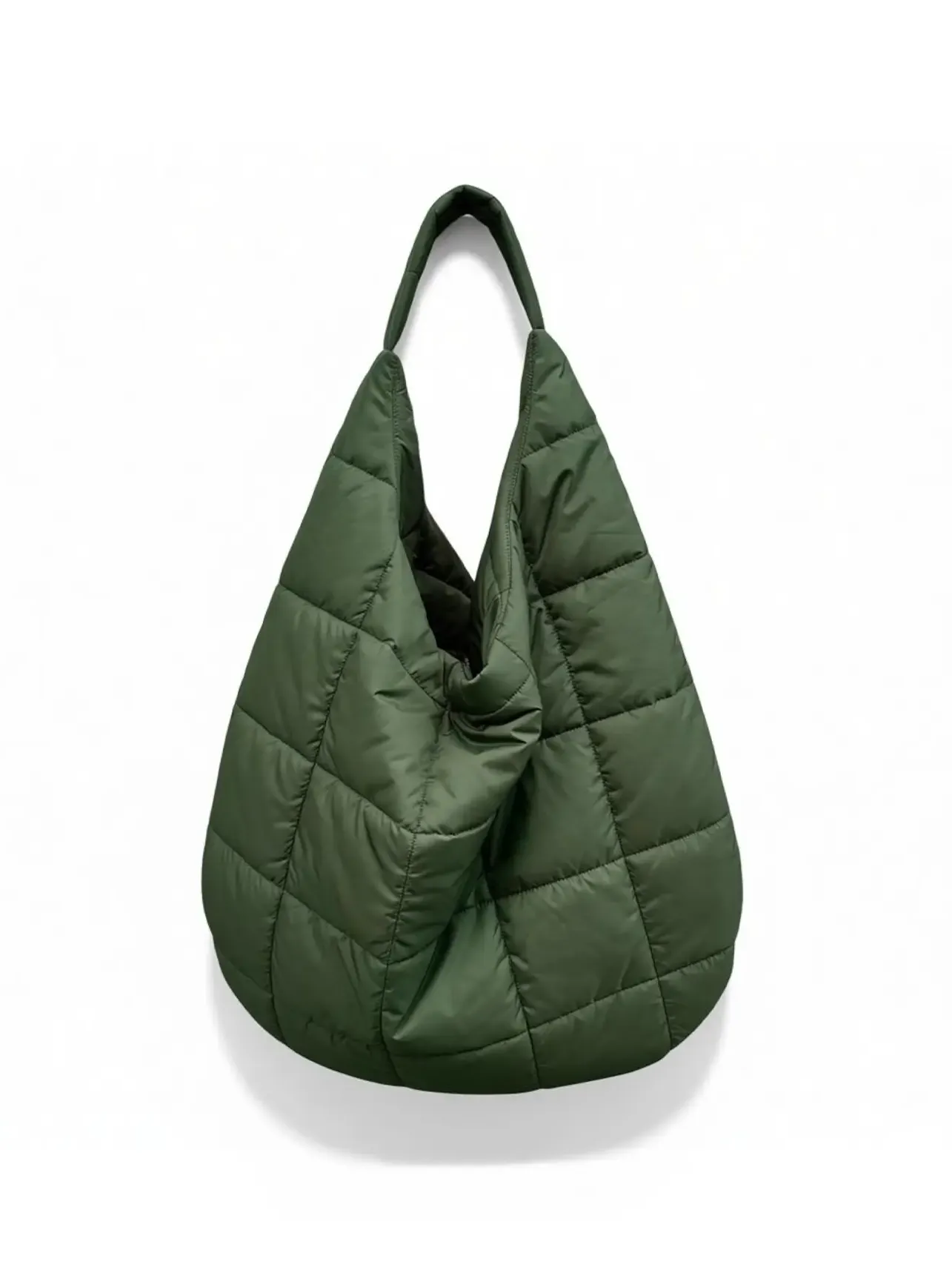 Puffer Moonbag Selene mit integrierter Laptoptasche grün von RAU Berlin