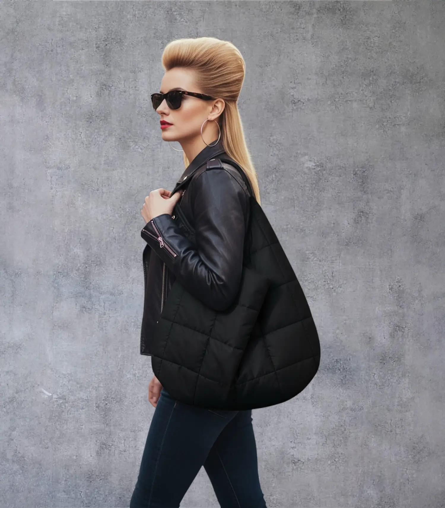 Puffer Moonbag Selene mit integrierter Laptoptasche von RAU Berlin 6 Puffer Moonbag Selene mit integrierter Laptoptasche schwarz von RAU Berlin