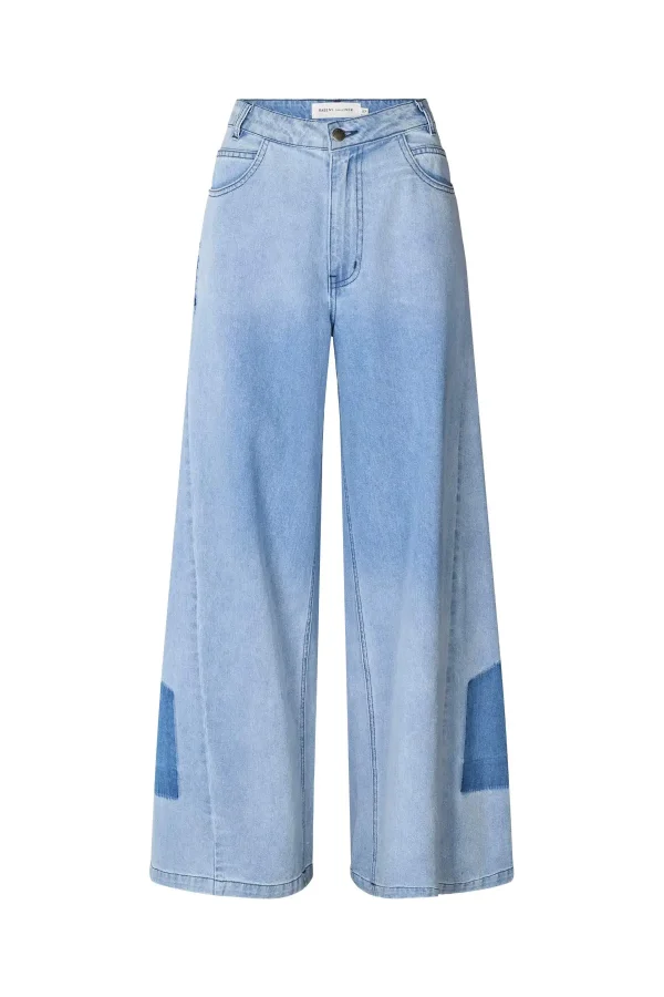 Light denim wide leg pants Lane Light washed denim primary