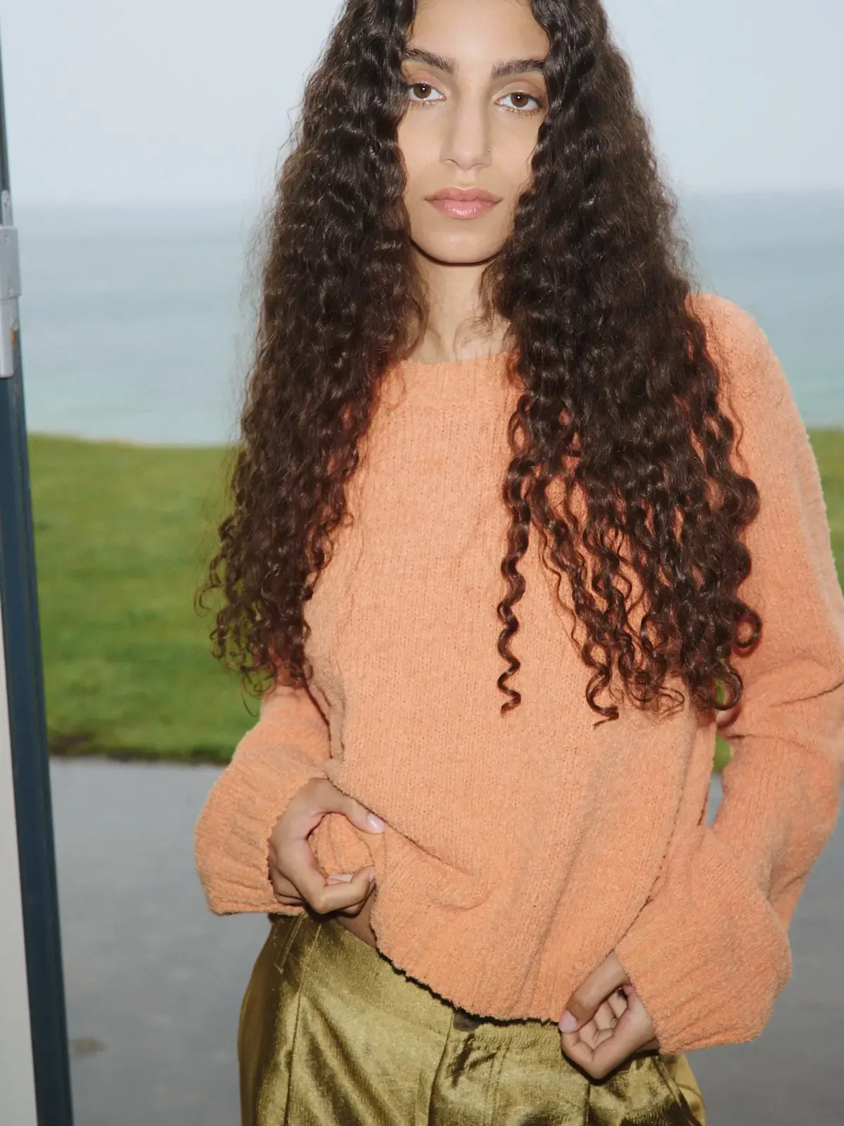 Strickpullover mit Rundhalsausschnitt Baumwolle