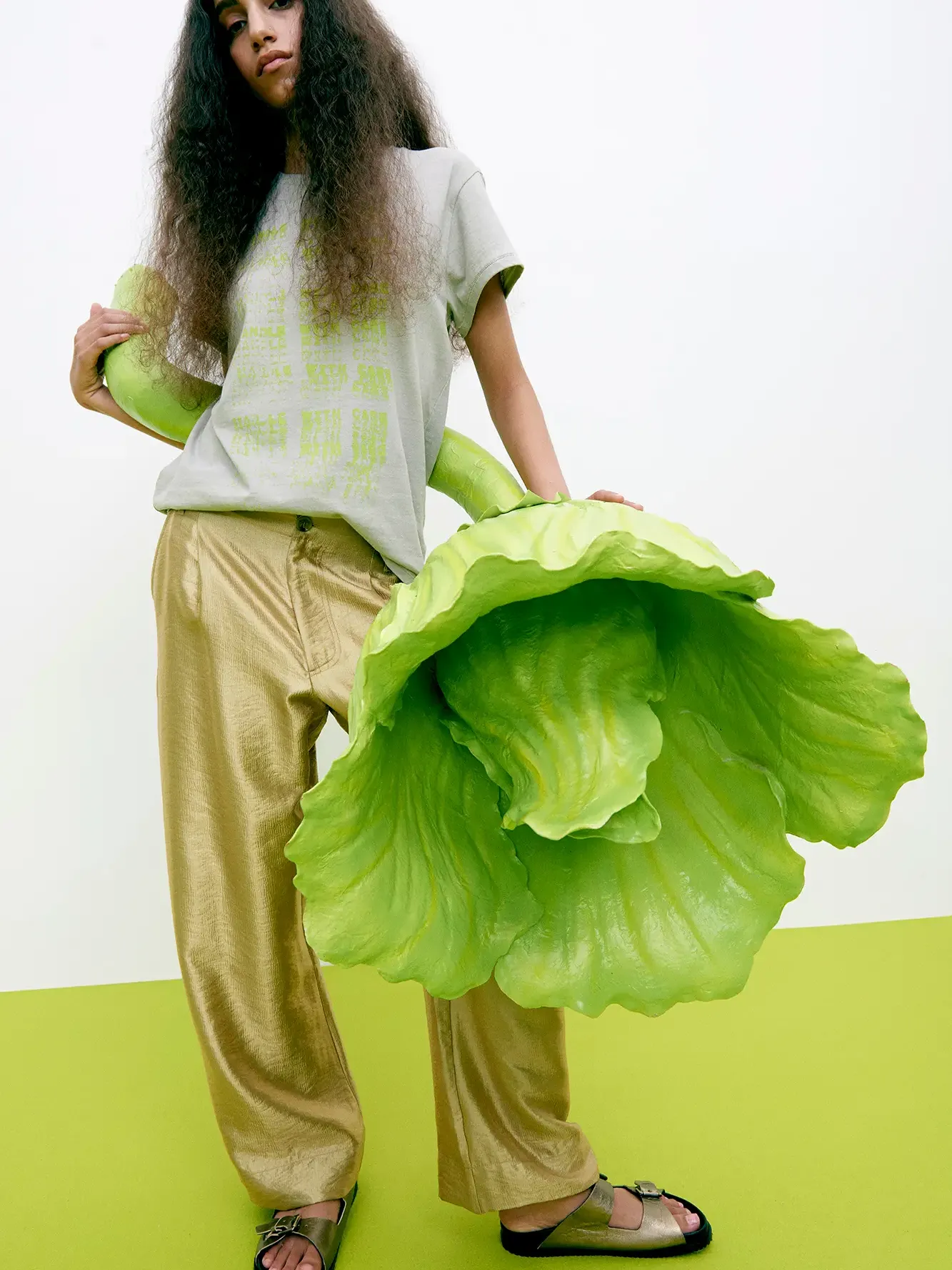 Woven gold pants Thalia Gold 2 2 uai