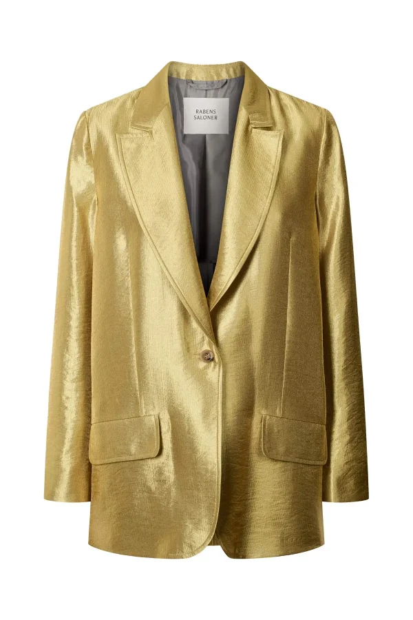 Goldfarbene Jacke – Relaxed Fit 3 Woven gold jacket Alona Gold primary