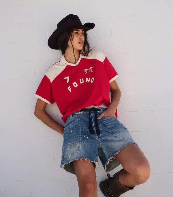 Moxie Barrel Jeans Shorts – Slouchy Denim Cut-Off Free People 4 free people moxie shorts timeless blue 01