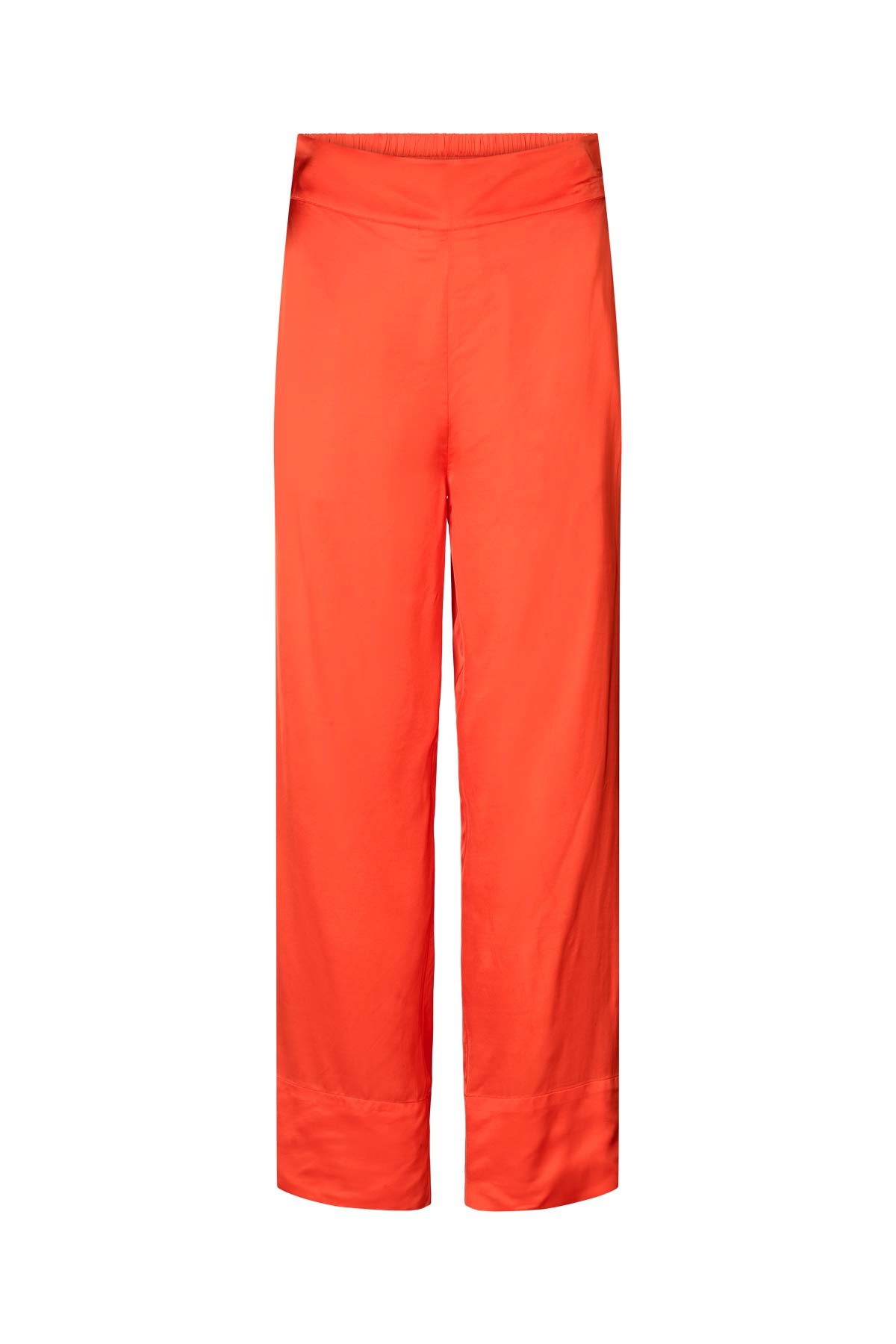 Weite fließende Hose 2 Contrast lace wide leg pants Alisa Deep mandarin