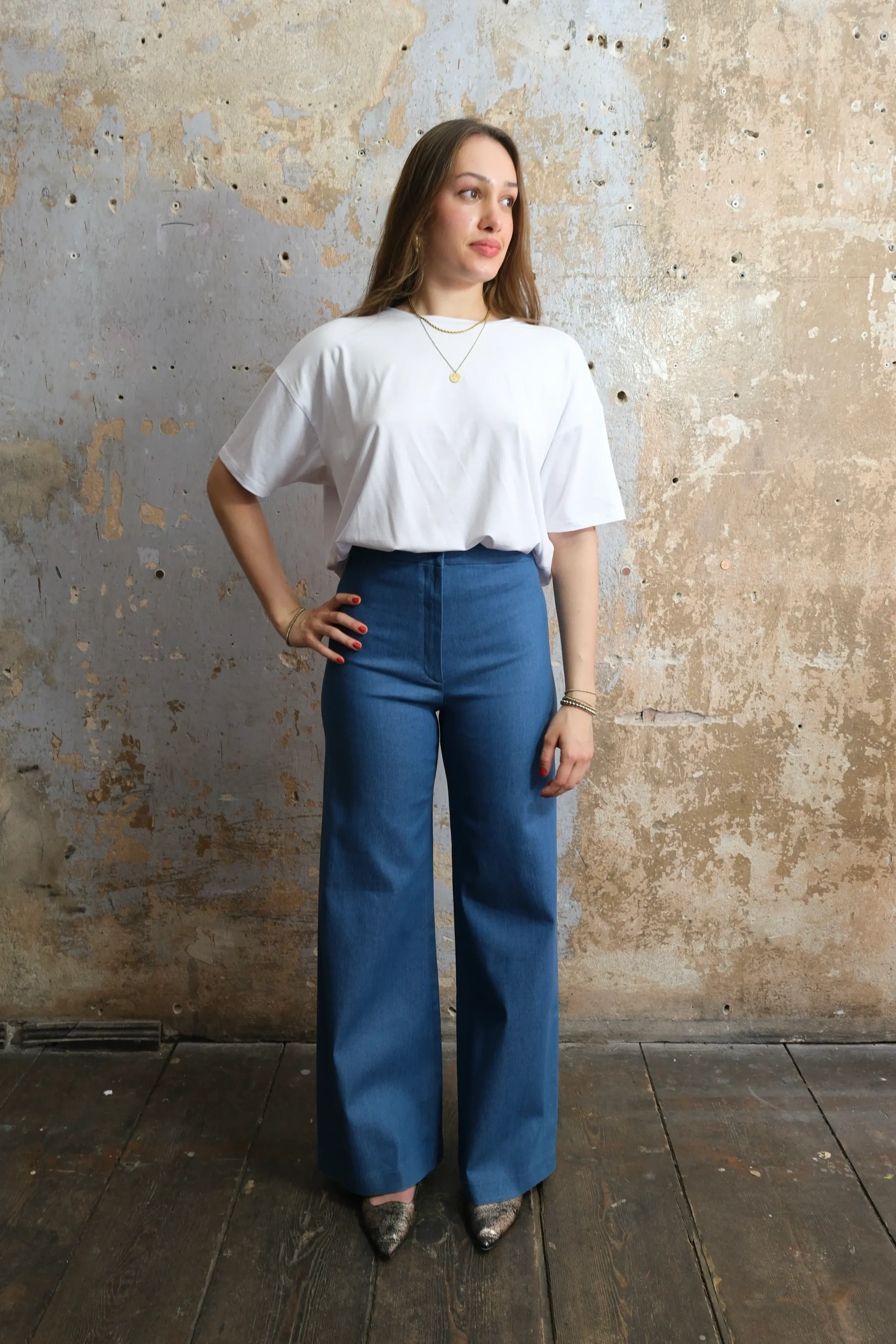 Marlene flared Jeans high waist hellblau 2 DSCF1188 scaled