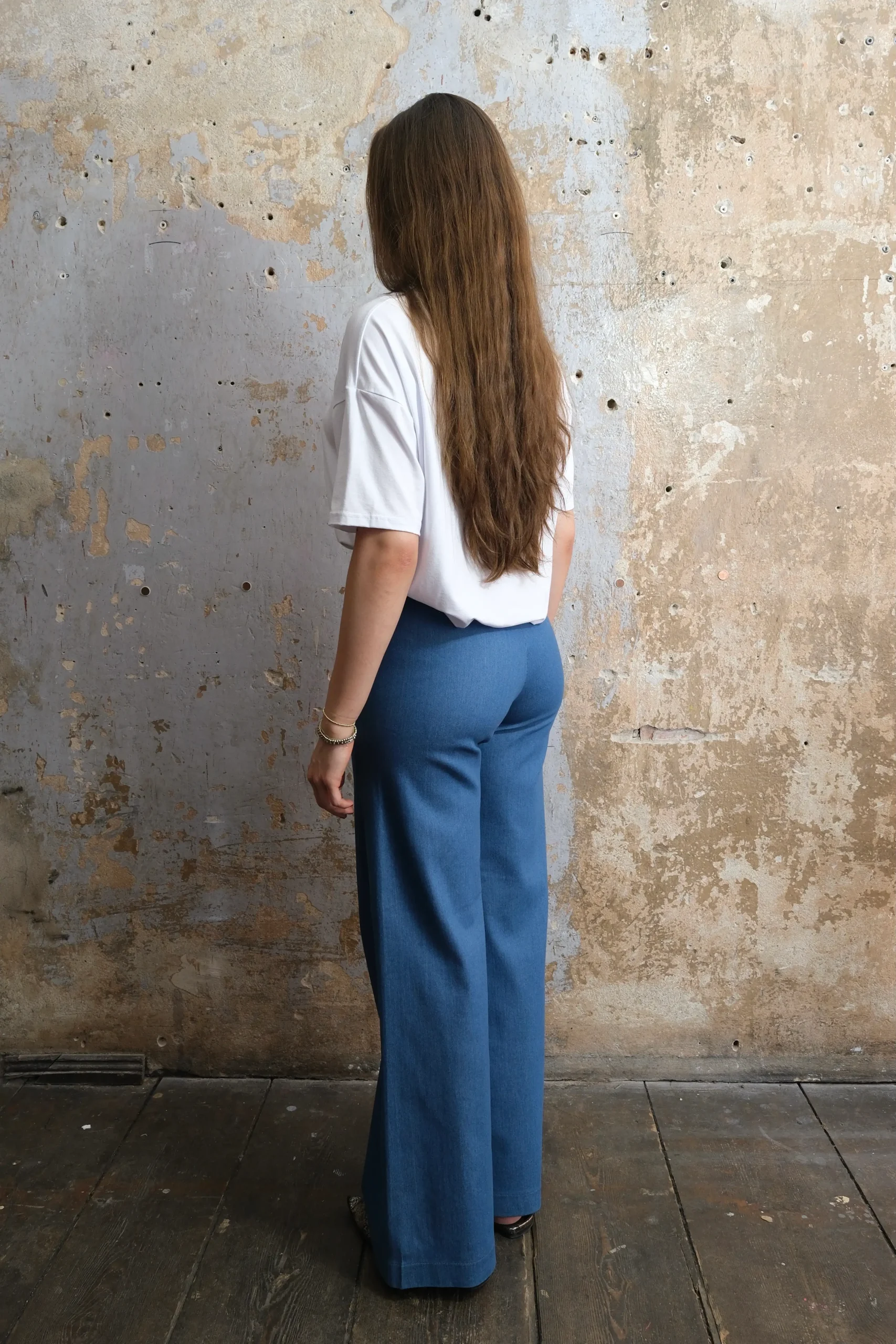 Marlene flared Jeans high waist hellblau 3 DSCF1190 scaled