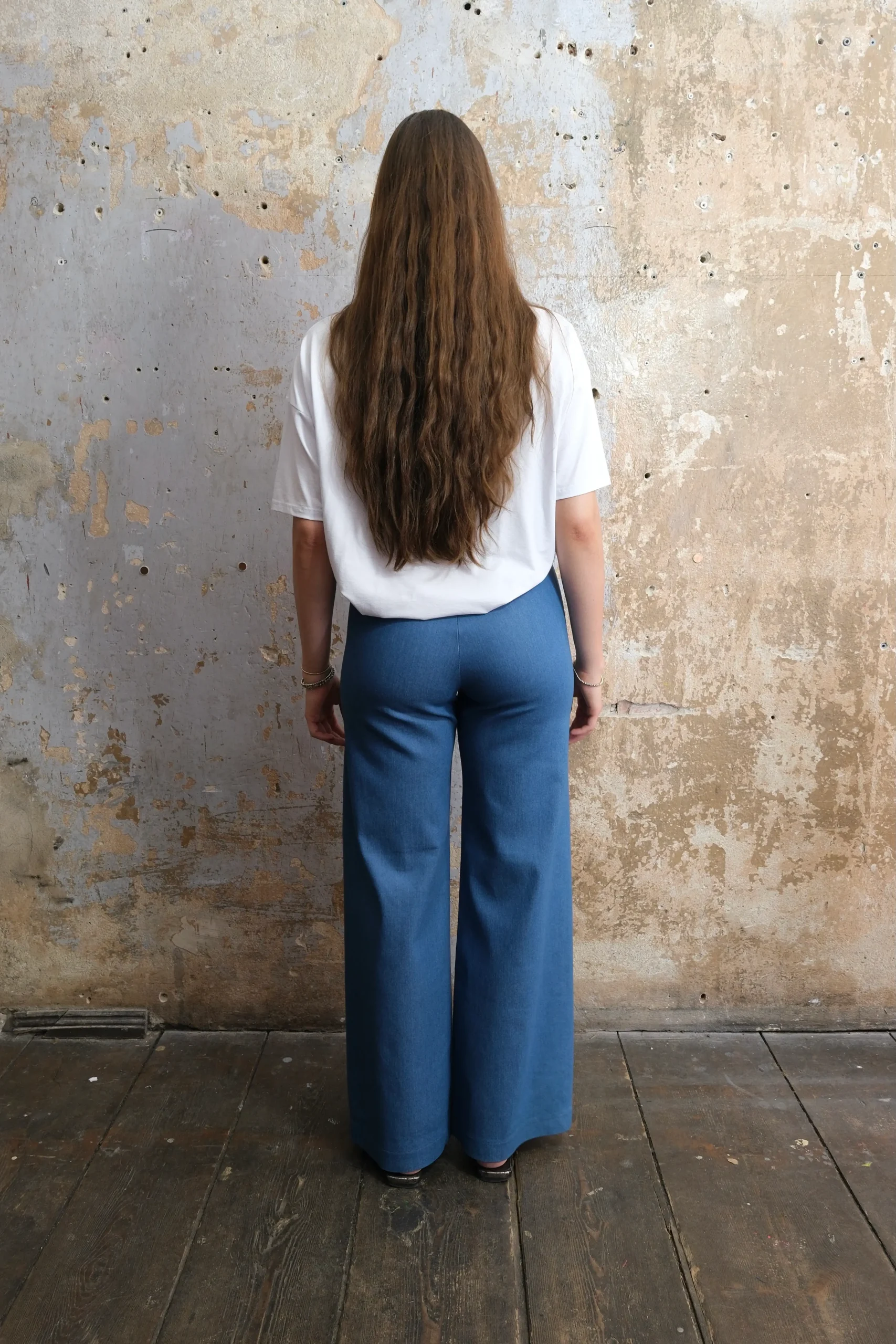Marlene flared Jeans high waist hellblau 4 DSCF1192 scaled