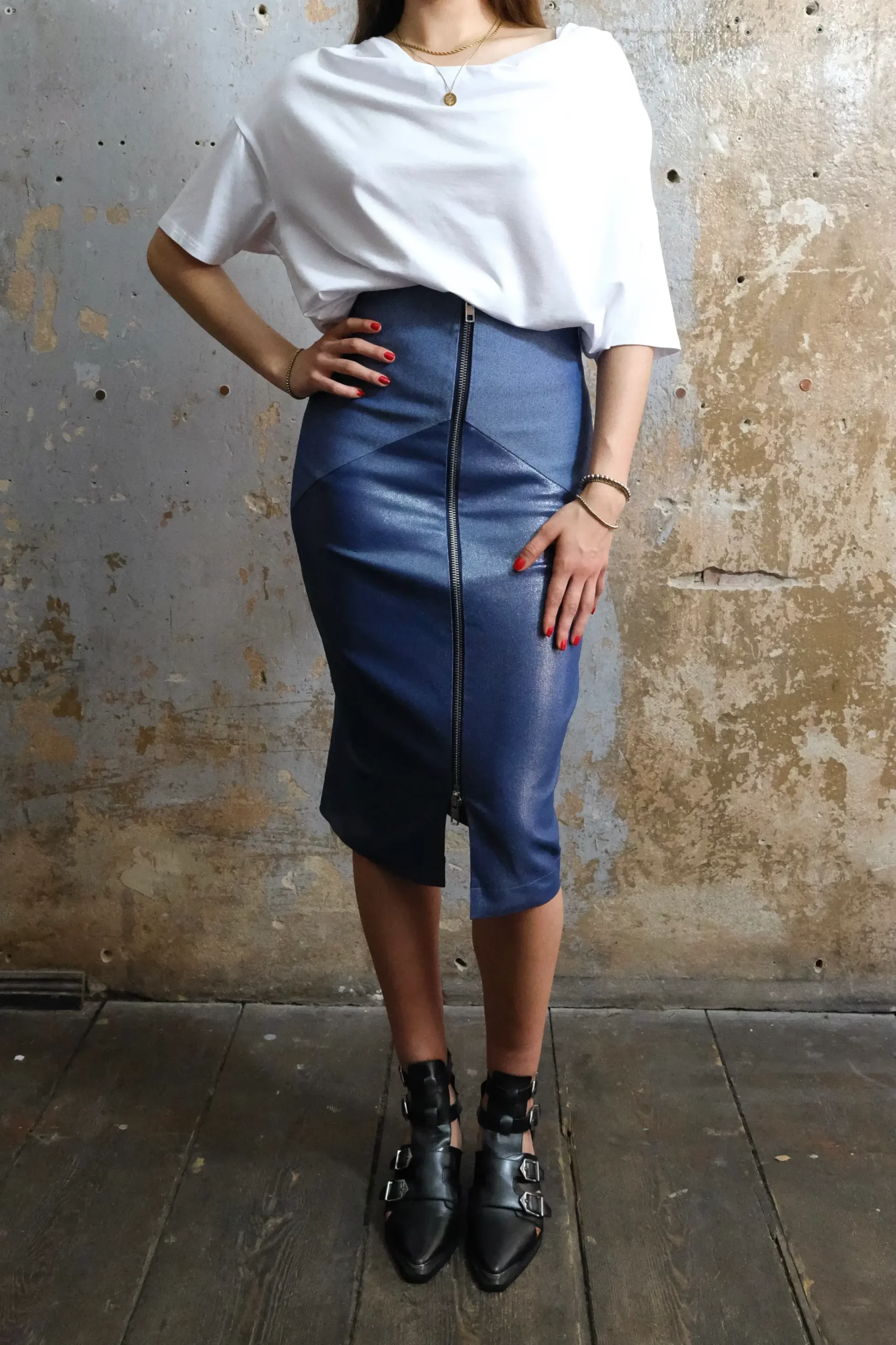 Pencil Skirt Denim Blue 5 DSCF1632 scaled