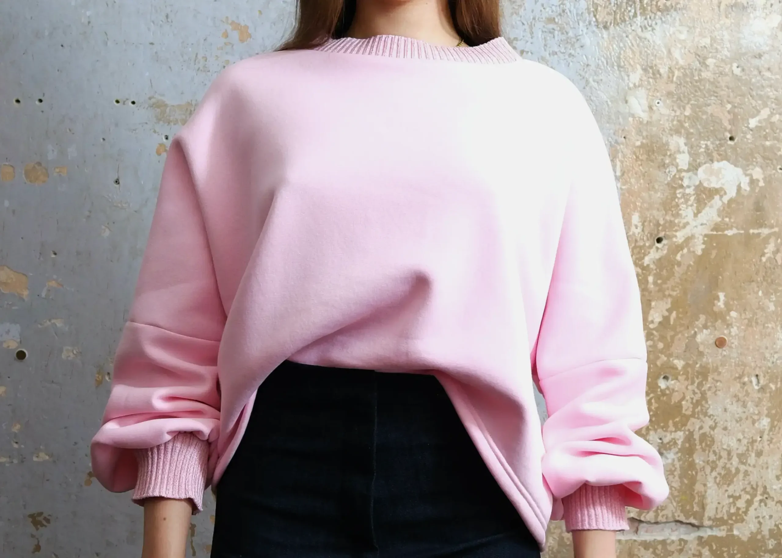 Sweatshirt aus Baumwolle mit Strickbündchen 2 DSCF1694 scaled
