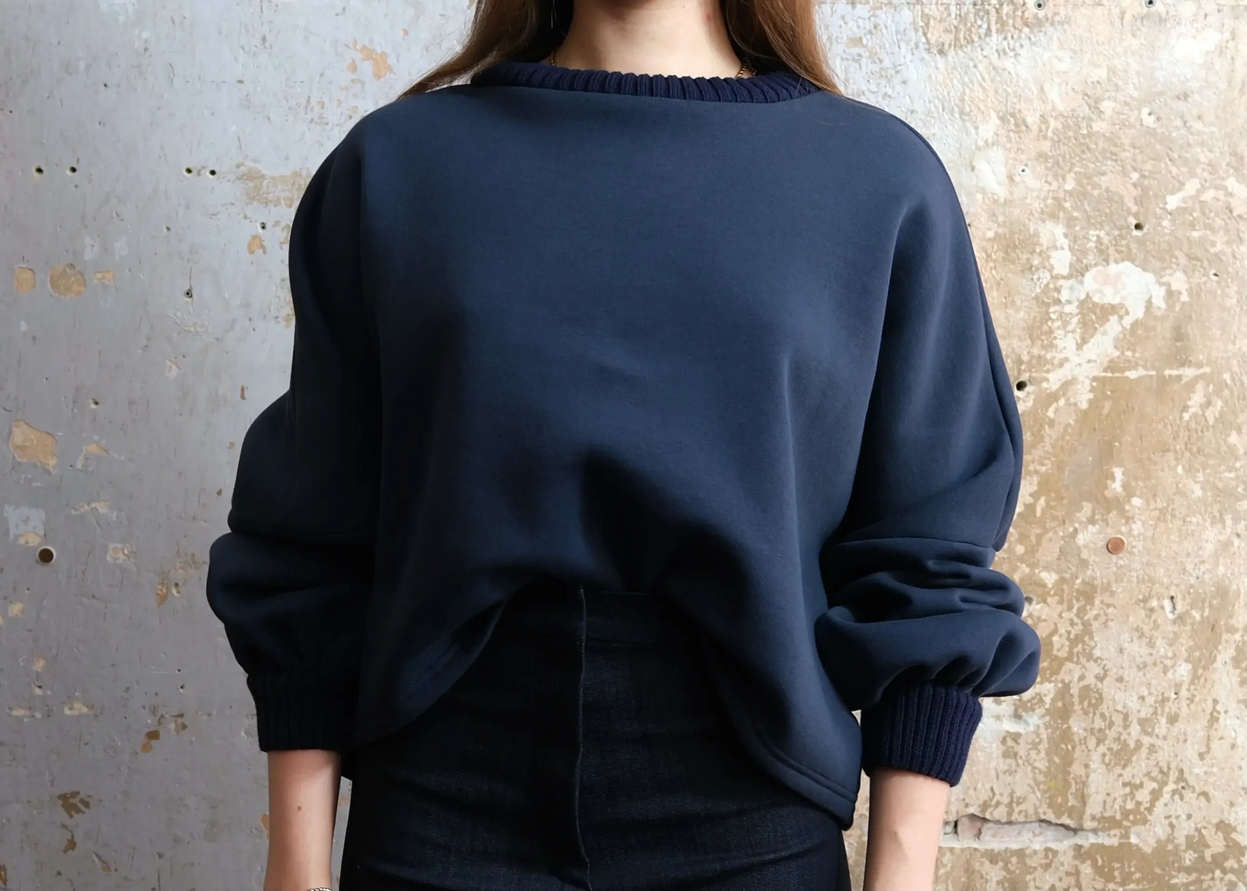 Sweatshirt aus Baumwolle mit Strickbündchen 4 DSCF1726 scaled
