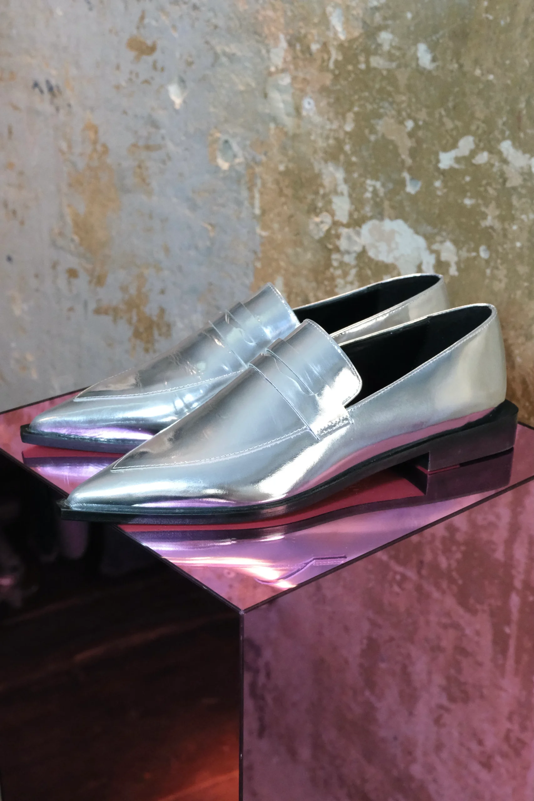 Loafer spitze Schuhe silber metallic Rabens Saloner 10 DSCF3560 scaled