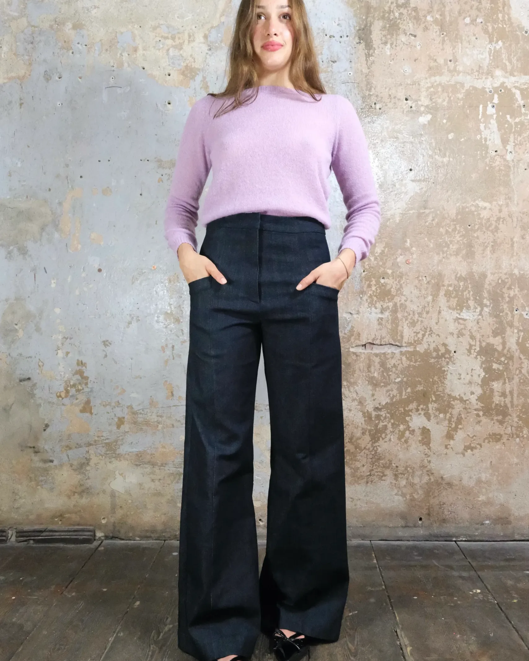 Marlene Hose – klare Silhouette mit Taschen Navy Denim 2 DSCF3615 scaled uai