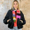 Hochwertiger bunter Wollschal Handmade Unikat